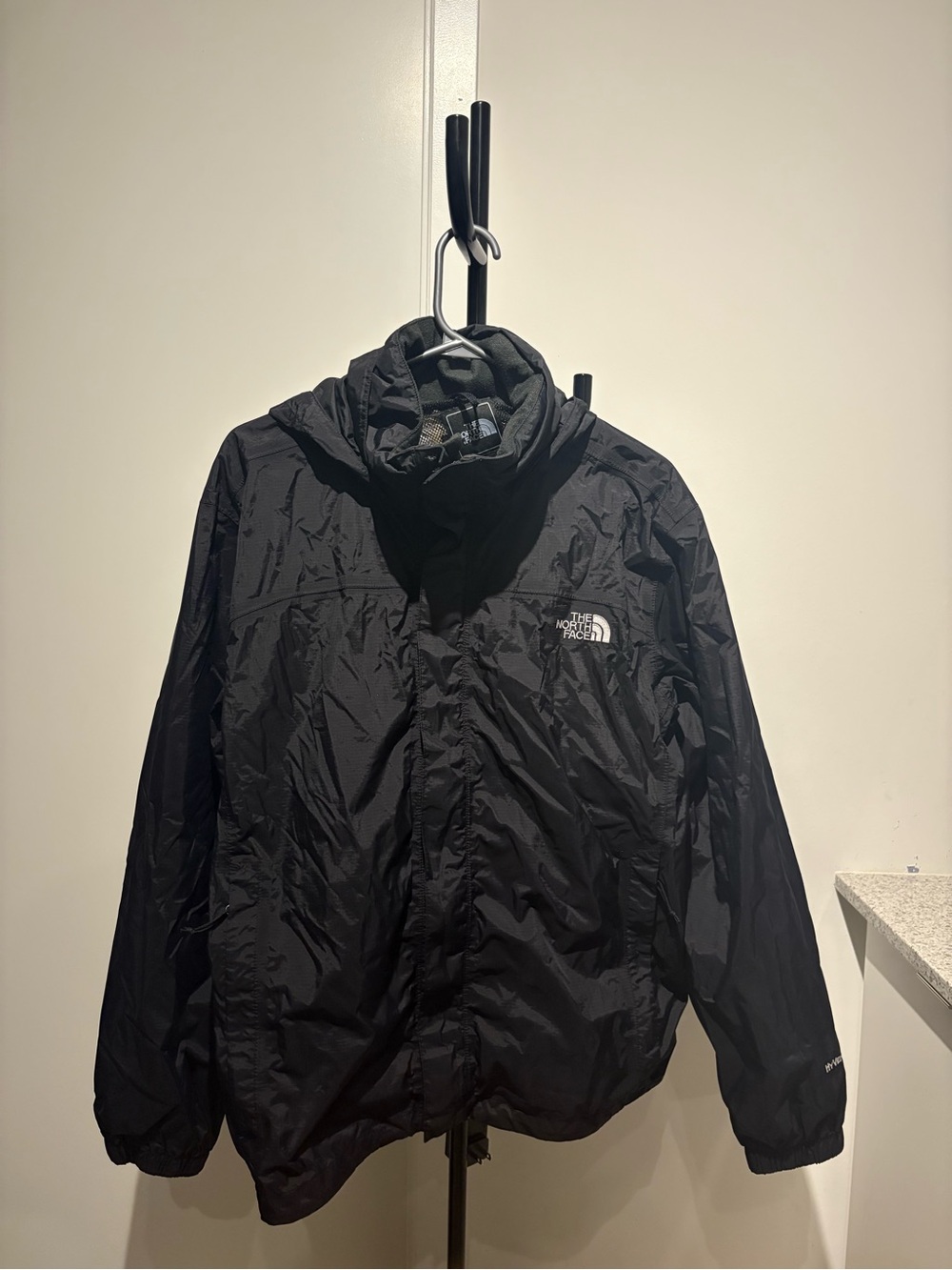 The North Face Men's Black Hooded Rain Shell